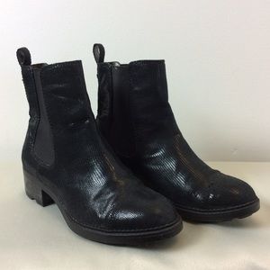 Calvin Klein Dominique Black Pull On Boots Sz 7.5M